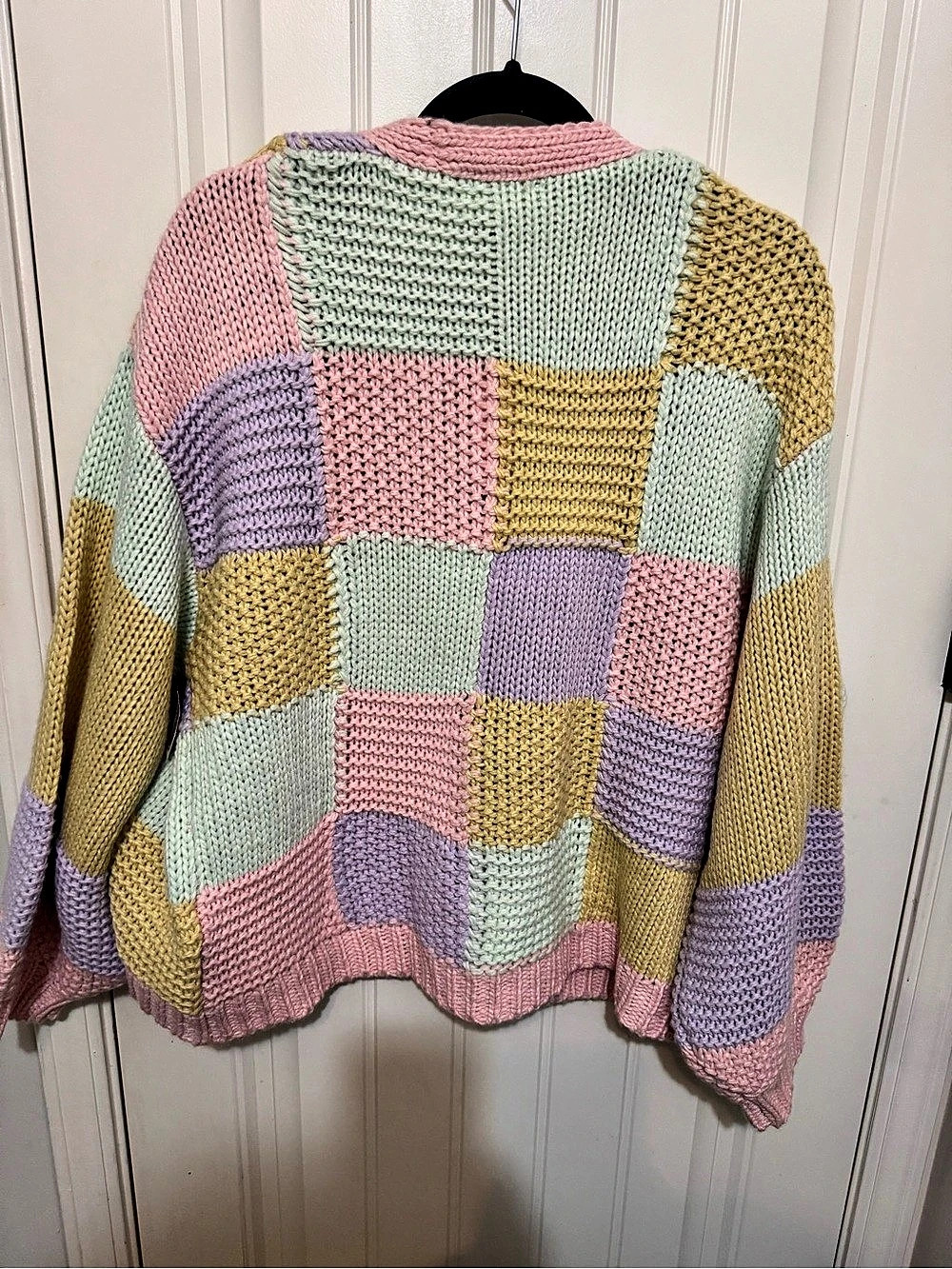 Wishlist Color Block Cardigan in Pink & Green NWT - Picture 2 of 3
